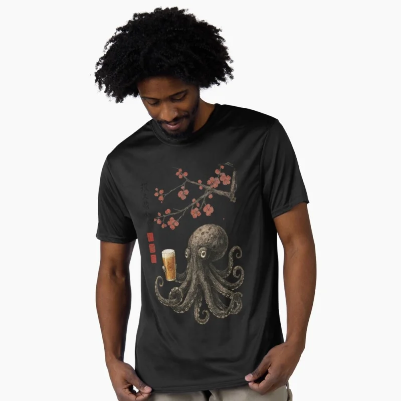 Octopus with Beer Japanese Ink Art Style Design gift t shirt 100% cotton O-Neck Short Sleeve Graphic clothes All size tee S-6XL
Octopus with Beer Japanese Ink Art Style Design gift t shirt 100% cotton O-Neck Short Sleeve Graphic clothes All size tee S-6XL
