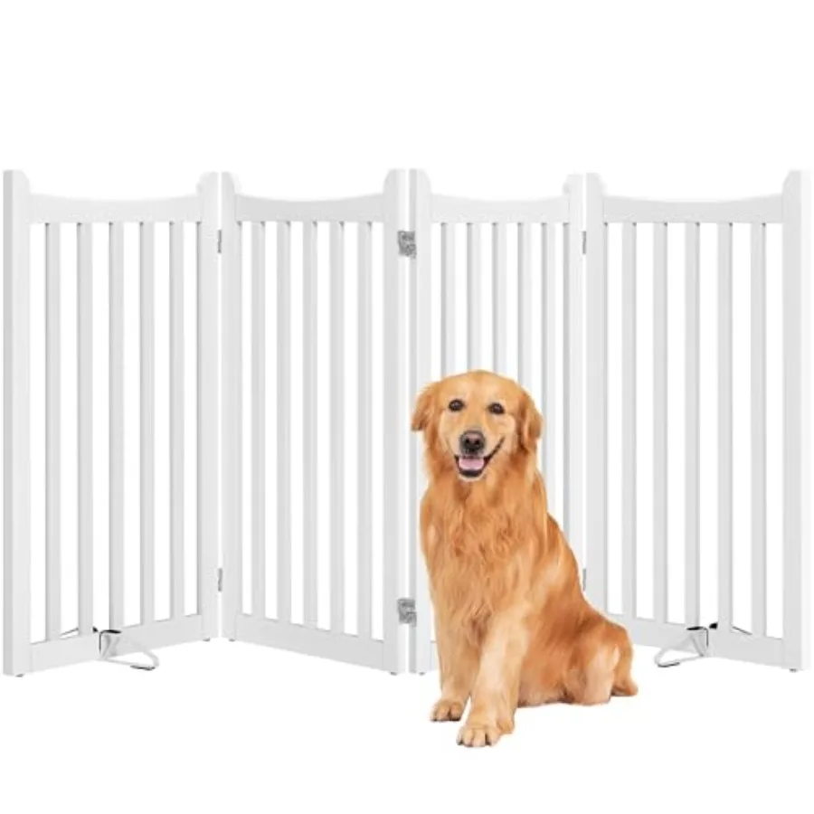36" H Extra Tall Freestanding Pet Gate 4-Panel Wooden Dog Fence with 2 Support Feet Folding Dog Gate for Indoor Stairs Doorways
36" H Extra Tall Freestanding Pet Gate 4-Panel Wooden Dog Fence with 2 Support Feet Folding Dog Gate for Indoor Stairs Doorways
