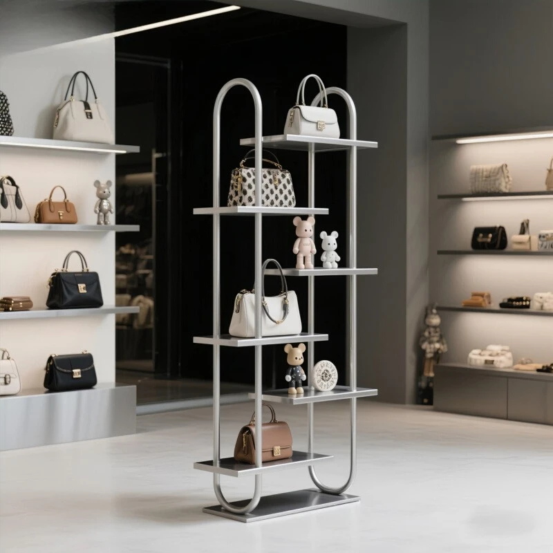 Clothing store shoe store floor-to-ceiling display rack bag rack Nakajima display rack silver wrought iron clothing
Clothing store shoe store floor-to-ceiling display rack bag rack Nakajima display rack silver wrought iron clothing