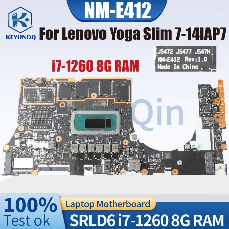 Материнская плата для ноутбука LENOVO Yoga Slim 7 Pro 14IAP7 JS472 JS477 JS47H NM-E412 Core i7-1260 8 ГБ ОЗУ, материнская плата для ноутбука протестирована
Материнская плата для ноутбука LENOVO Yoga Slim 7 Pro 14IAP7 JS472 JS477 JS47H NM-E412 Core i7-1260 8 ГБ ОЗУ, материнская плата для ноутбука протестирована