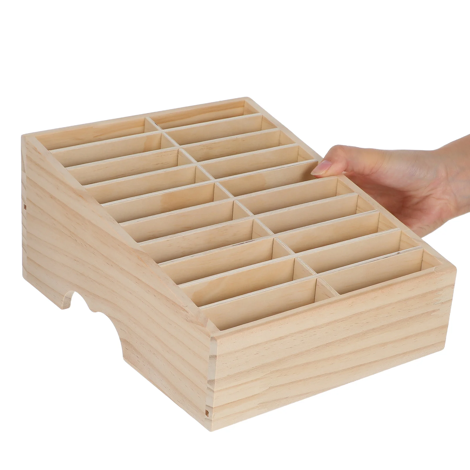 Natural Wood Desktop Storage Box Stepped Tiered Organizer Solid Wood Cell Phone Holder Classroom Office Jewelry Calculator
Natural Wood Desktop Storage Box Stepped Tiered Organizer Solid Wood Cell Phone Holder Classroom Office Jewelry Calculator