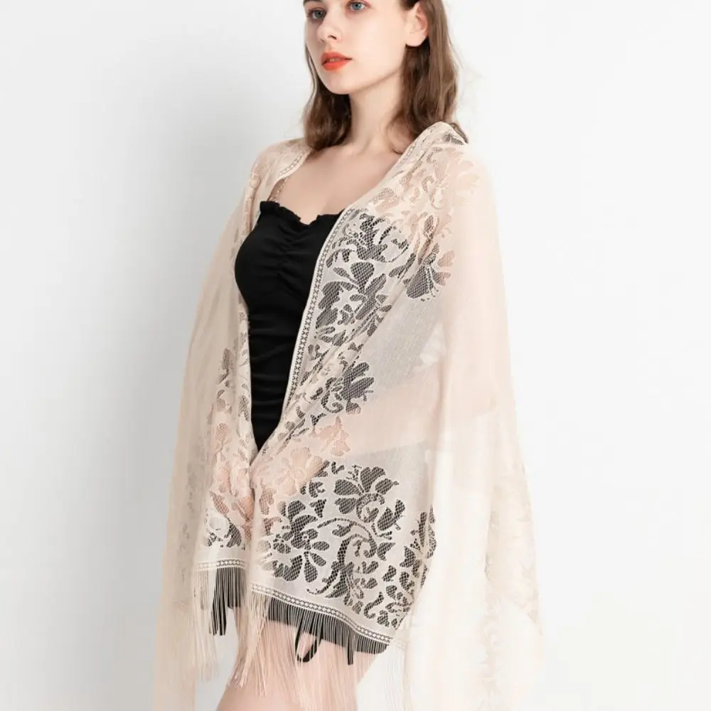 Transparent Lace Flower Tassel Scarf Tassel Sunscreen Mesh Neck Scarves Neckerchief Korean Style Embroidery Flower Shawl Wedding
Transparent Lace Flower Tassel Scarf Tassel Sunscreen Mesh Neck Scarves Neckerchief Korean Style Embroidery Flower Shawl Wedding