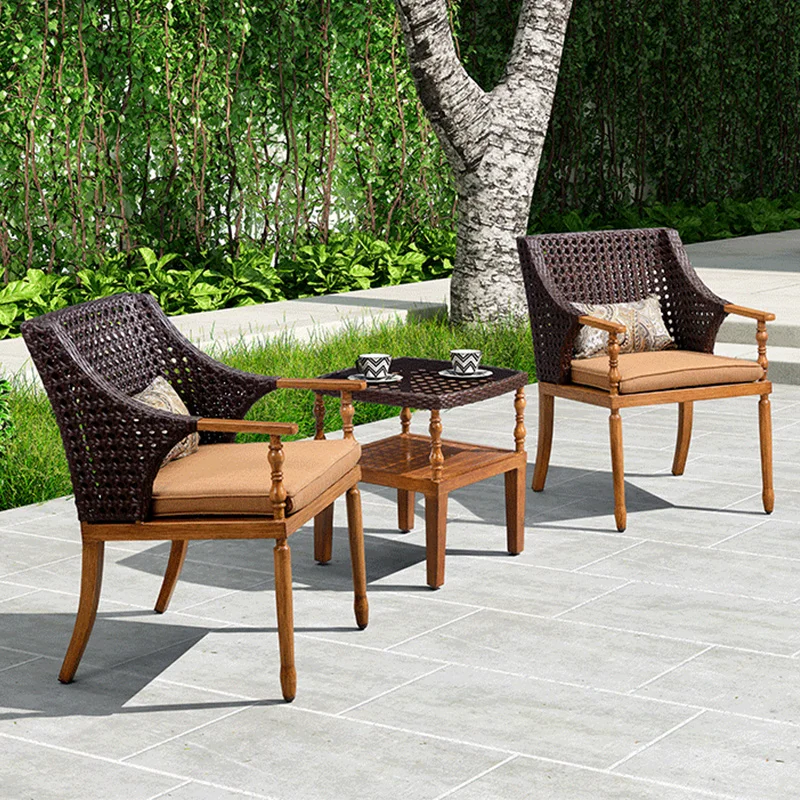 Balcony light luxury table and chair rattan chair three piece set outdoor leisure table and chair set courtyard table and chair
Balcony light luxury table and chair rattan chair three piece set outdoor leisure table and chair set courtyard table and chair