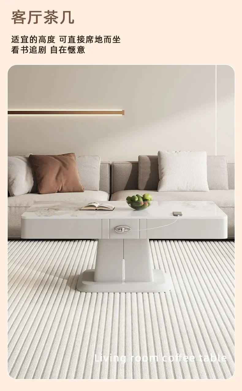 S Solid Wood Lifting Intelligent Voice Control Coffee Table Living Room Home Dual-Use Stone Plate Dining Table Desk Integrated
S Solid Wood Lifting Intelligent Voice Control Coffee Table Living Room Home Dual-Use Stone Plate Dining Table Desk Integrated