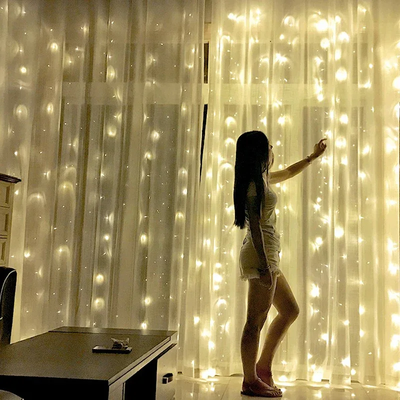 2x2/3x2/6x3M Wedding Fairy String Light Christmas 300 LED Holiday Garland For Garden Party Outdoor Home Street Curtain Decor
2x2/3x2/6x3M Wedding Fairy String Light Christmas 300 LED Holiday Garland For Garden Party Outdoor Home Street Curtain Decor