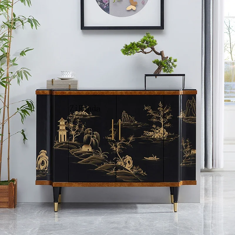 New Chinese-style home decoration porch cabinet Entering the door Overall household door partition Painted shoe cabinet
New Chinese-style home decoration porch cabinet Entering the door Overall household door partition Painted shoe cabinet