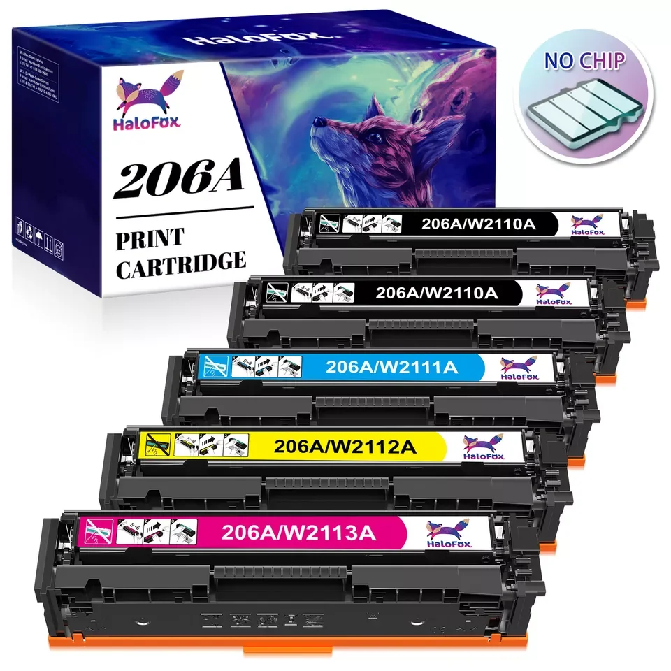 5Pack Toner Compatible with HP 206A W2110A LaserJet M283fdw M283cdw M283 No Chip
5Pack Toner Compatible with HP 206A W2110A LaserJet M283fdw M283cdw M283 No Chip