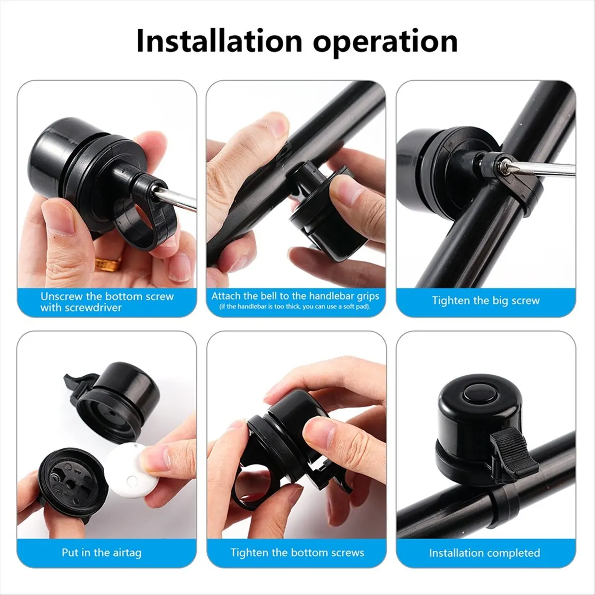 Punctual- Smart Bicycle Bell with Hidden Anti-Lost Device for AirTag Locator Enhanced Safety Features for Cyclists
Punctual- Smart Bicycle Bell with Hidden Anti-Lost Device for AirTag Locator Enhanced Safety Features for Cyclists