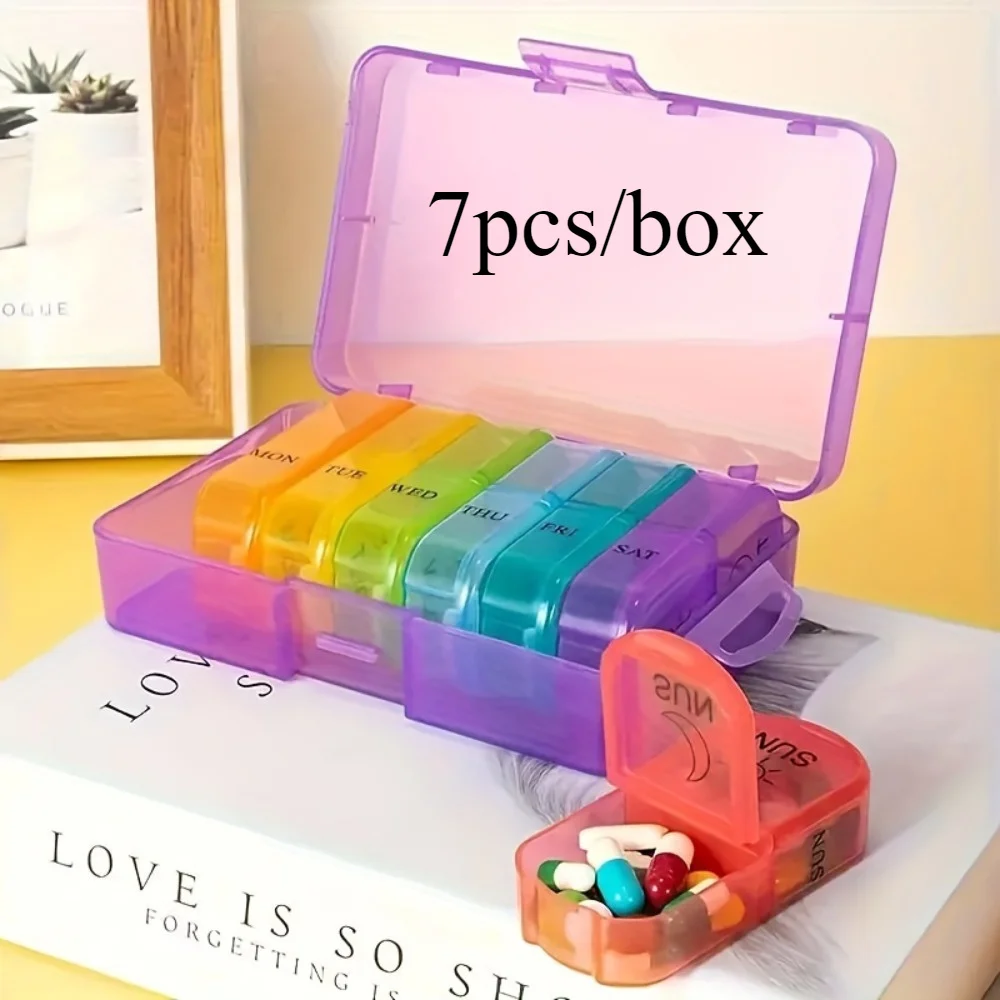 Набор органайзеров для таблеток из 7 предметов. 2 отделения на каждый день, прозрачные крышки для удобных путешествий.
Набор органайзеров для таблеток из 7 предметов. 2 отделения на каждый день, прозрачные крышки для удобных путешествий.