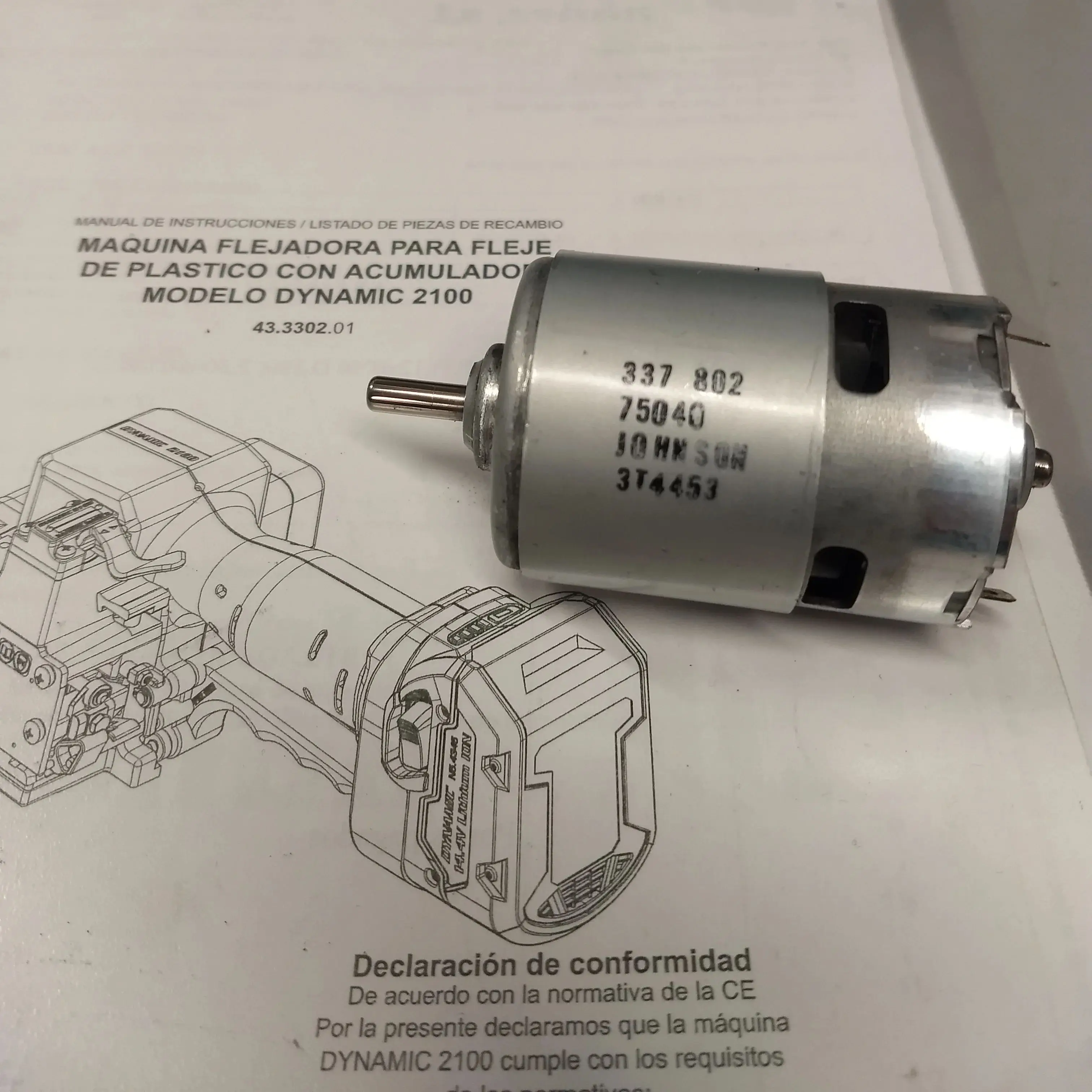 FROMM P323 Z323 Portable Electric Strapping Machine Driven Motor Spare Part ,BateRpak supply ,Made in China
FROMM P323 Z323 Portable Electric Strapping Machine Driven Motor Spare Part ,BateRpak supply ,Made in China