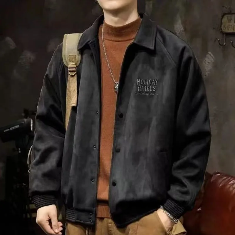 New Spring and Autumn Fashion Grey Green Deerskin Fleece Polo Collar Fashion Versatile Loose Weight American Men's Jacket Coat
New Spring and Autumn Fashion Grey Green Deerskin Fleece Polo Collar Fashion Versatile Loose Weight American Men's Jacket Coat