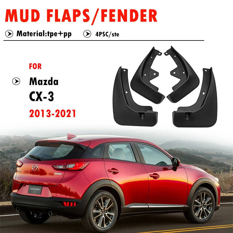 2013 2014 2015 2016 2017 2018 2019 2020 2021 FOR MAZDA CX-3 CX3 Mudguard Fender Mud Flap Guards Splash Mudflaps Car Accessories
2013 2014 2015 2016 2017 2018 2019 2020 2021 FOR MAZDA CX-3 CX3 Mudguard Fender Mud Flap Guards Splash Mudflaps Car Accessories