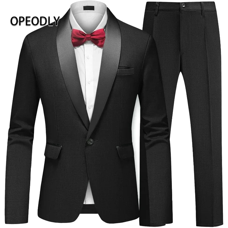 OPEODLY Mens 2 Piece Suit Slim Fit Shawl Lapel One Button Formal Wedding Prom Tuxedo Blazer and Pants Set
OPEODLY Mens 2 Piece Suit Slim Fit Shawl Lapel One Button Formal Wedding Prom Tuxedo Blazer and Pants Set
