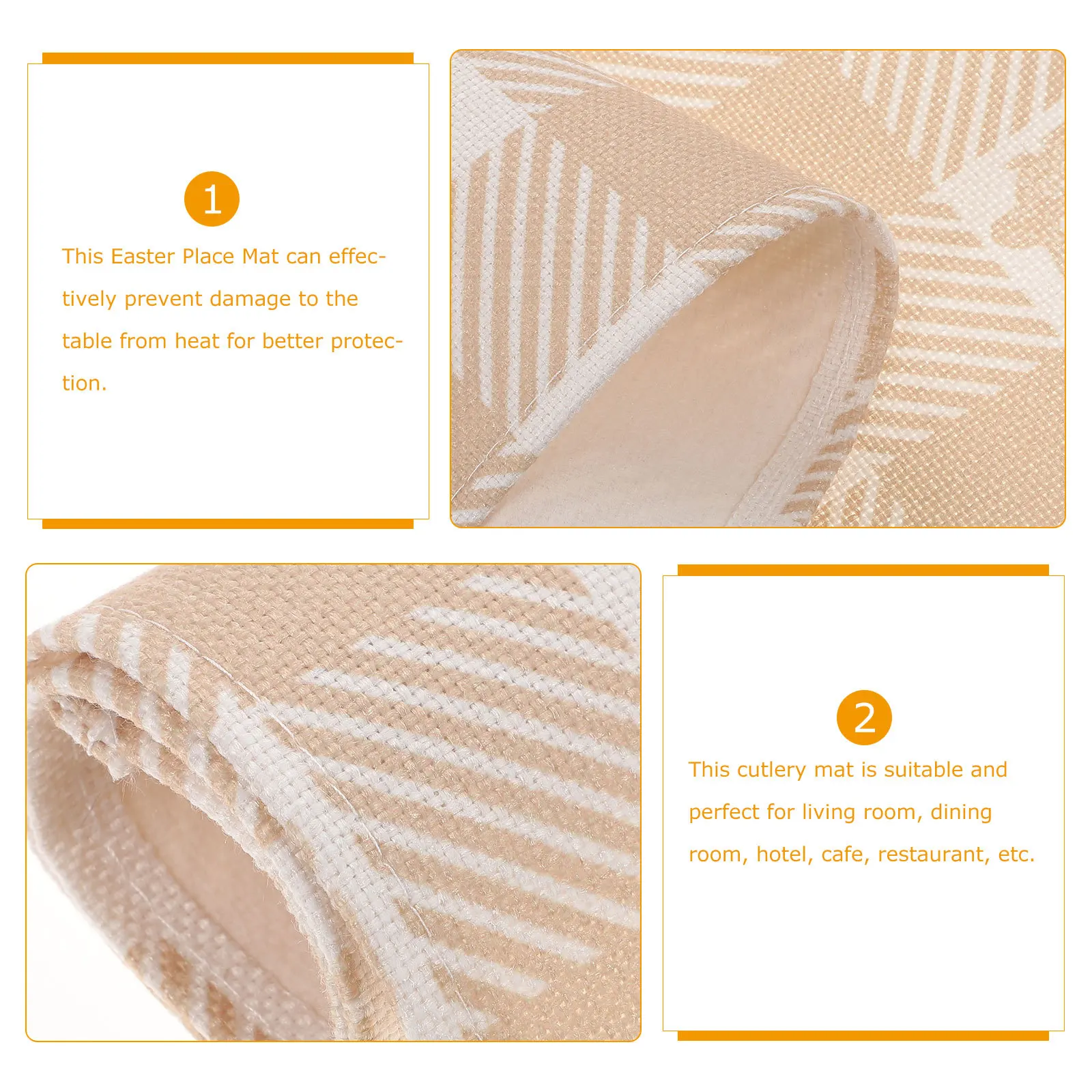 2Pcs Easter Place Mats Waterproof Heat Resistant Table Mats Dining Room Cafe Restaurant Table Protector Easter Decorations
2Pcs Easter Place Mats Waterproof Heat Resistant Table Mats Dining Room Cafe Restaurant Table Protector Easter Decorations