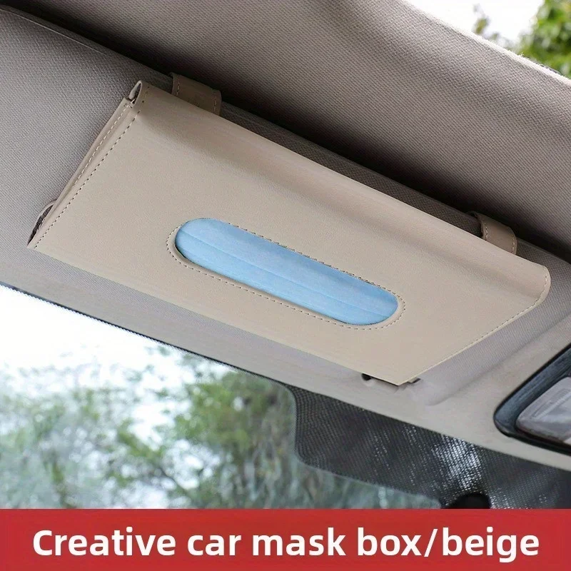 Creative tissue box for car interior, a back-hanging paper towel bag located at the rear seat headrest.
Creative tissue box for car interior, a back-hanging paper towel bag located at the rear seat headrest.
