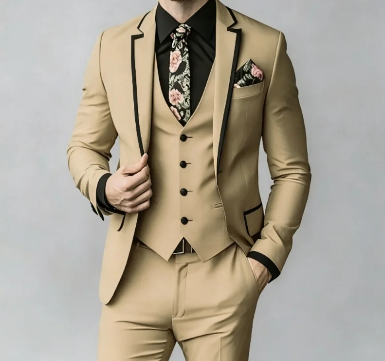 Fashion Suit Sets For Men Elegant Party Prom Slim Fit Blazer Vest Pants 3 Pcs Evening Dinner Formal Banquet Male Suit Attire
Fashion Suit Sets For Men Elegant Party Prom Slim Fit Blazer Vest Pants 3 Pcs Evening Dinner Formal Banquet Male Suit Attire