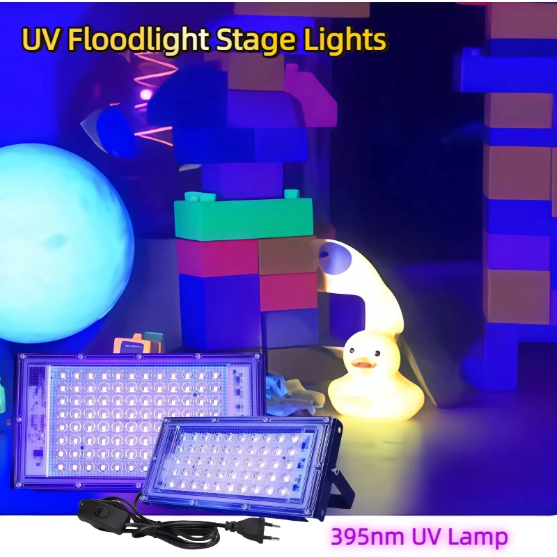 LED Stage Lighting Blacklight UV Floodlight 395nm 400nm 220V Waterproof 50W 100W Fluorescent Party Disco Stage Light Ultravilet
LED Stage Lighting Blacklight UV Floodlight 395nm 400nm 220V Waterproof 50W 100W Fluorescent Party Disco Stage Light Ultravilet