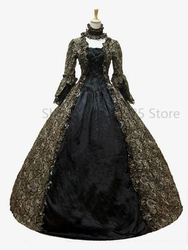 Victorian Gothic Georgian Period Dress Halloween Masquerade Ball Gown Reenactment Clothing Medieval costume
Victorian Gothic Georgian Period Dress Halloween Masquerade Ball Gown Reenactment Clothing Medieval costume