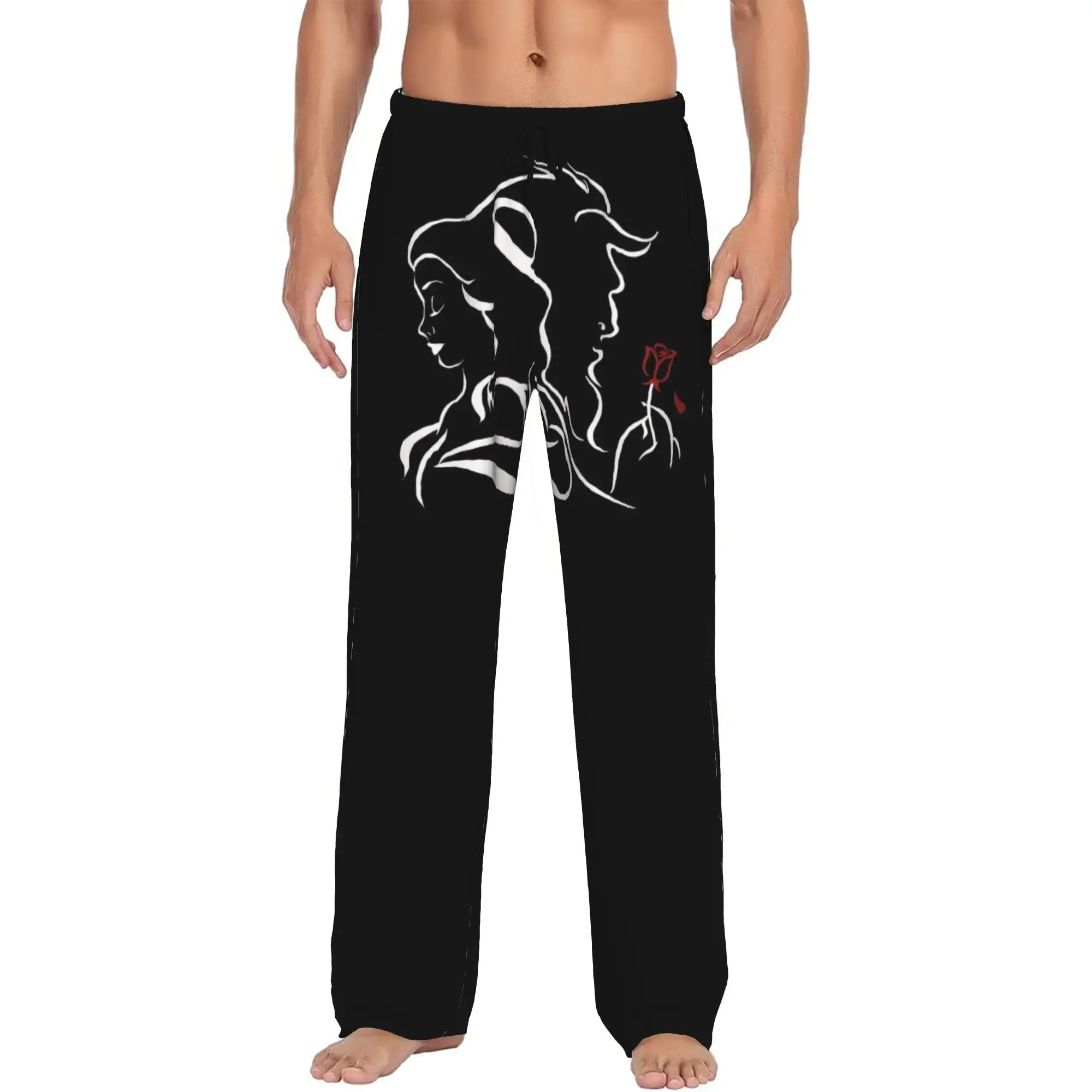 Custom Beauty And The Beast Silhouette Pajama Pants Sleepwear Men Elastic Waistband Sleep Lounge Bottoms with Pockets
Custom Beauty And The Beast Silhouette Pajama Pants Sleepwear Men Elastic Waistband Sleep Lounge Bottoms with Pockets