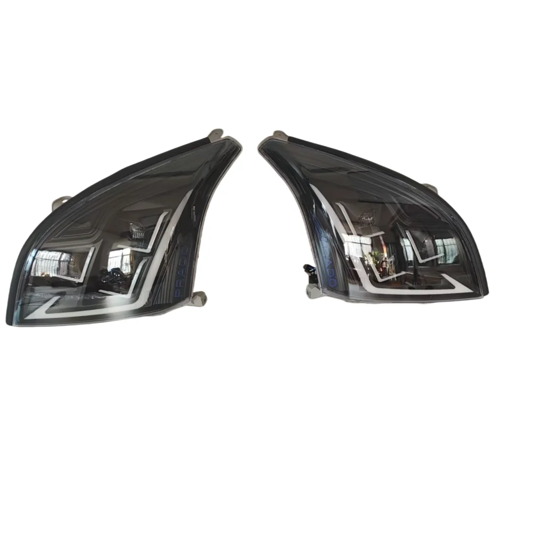 Suitable for Toyota Prado FJ120 2003-2009 modified front headlight LED lens black pair
Suitable for Toyota Prado FJ120 2003-2009 modified front headlight LED lens black pair