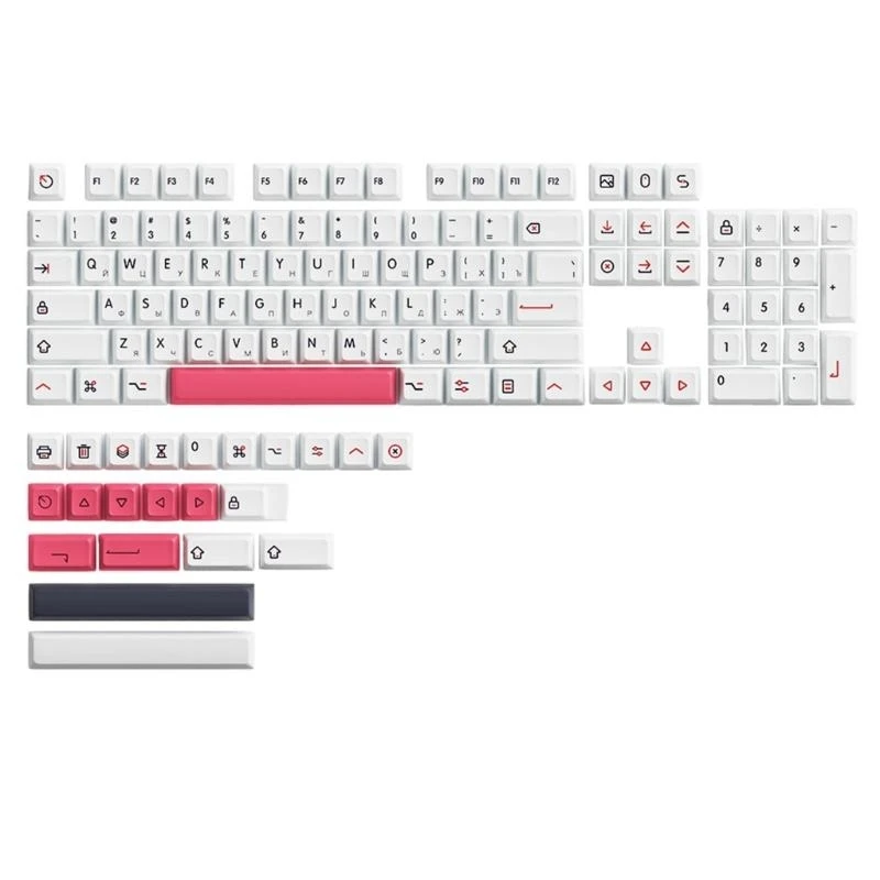 587B Keycaps 126PCS White Keycap Set XDA Profile Full Set Keycap Thick PBT Dye Sublimations for Game Mechanical Keyboards
587B Keycaps 126PCS White Keycap Set XDA Profile Full Set Keycap Thick PBT Dye Sublimations for Game Mechanical Keyboards
