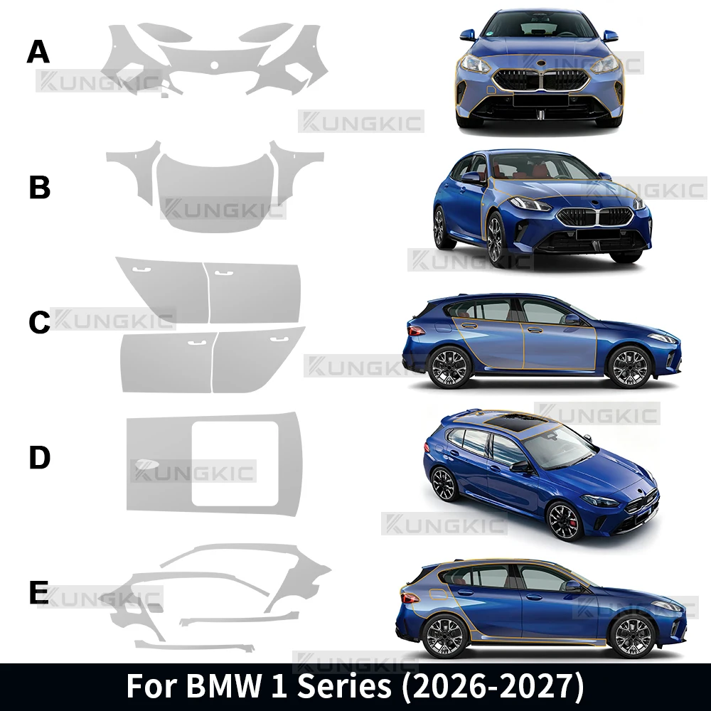 For BMW 1 Series F70 2026 2027 TPU Paint Protection Film Sticker Anti-scratch Protective Transparent Body Sticker Accessories
For BMW 1 Series F70 2026 2027 TPU Paint Protection Film Sticker Anti-scratch Protective Transparent Body Sticker Accessories