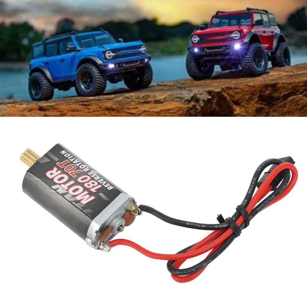 7.2V 180 RC Brushed Motor Iron Copper Compact RC Motor Lightweight Low Noise Bushed Motor for Traxxas TRX4M RC Crawler
7.2V 180 RC Brushed Motor Iron Copper Compact RC Motor Lightweight Low Noise Bushed Motor for Traxxas TRX4M RC Crawler