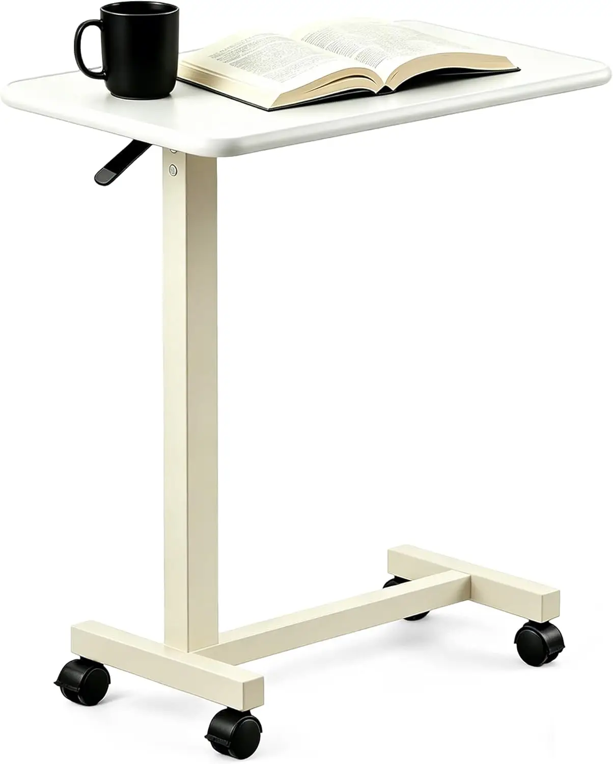 Adjustable Overbed Table with Wheels, Pneumatic Height Lift Rolling Bedside Table, Standing Desk for Home Office, White
Adjustable Overbed Table with Wheels, Pneumatic Height Lift Rolling Bedside Table, Standing Desk for Home Office, White