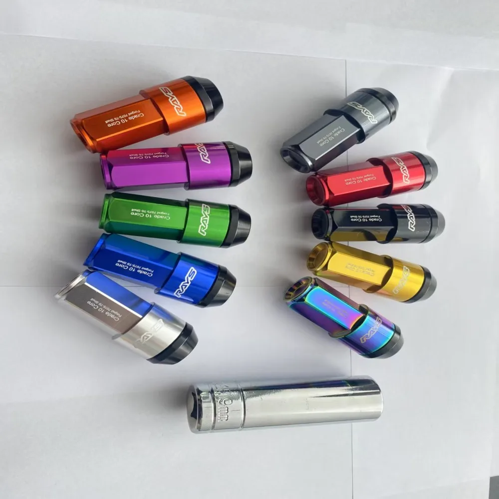 Hot Sale RAYS Style 58mm Car Wheel Lug Nuts Set of 20 for Japanese Korean Models Modified Aluminum Lightweight Auto Hardware
Hot Sale RAYS Style 58mm Car Wheel Lug Nuts Set of 20 for Japanese Korean Models Modified Aluminum Lightweight Auto Hardware