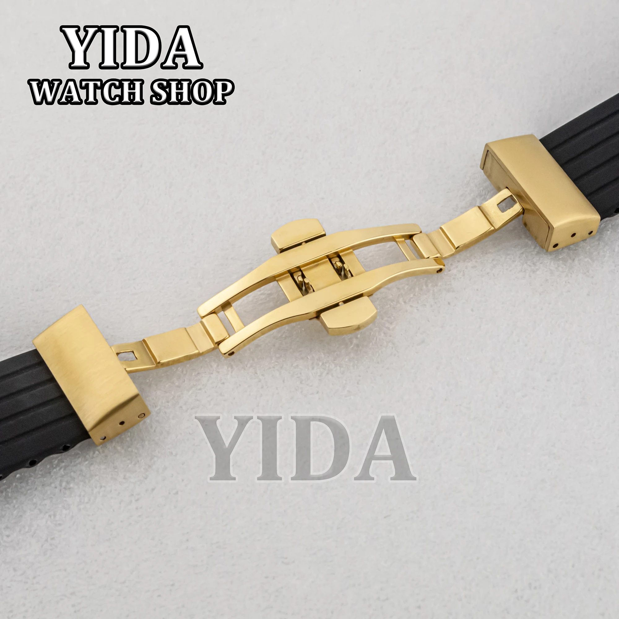 22MM Rubber Watch Band Plated Black Gold Original Buckle Watch Bracelet for Modfied Watch Band Replece Accessories Repair Tools
22MM Rubber Watch Band Plated Black Gold Original Buckle Watch Bracelet for Modfied Watch Band Replece Accessories Repair Tools