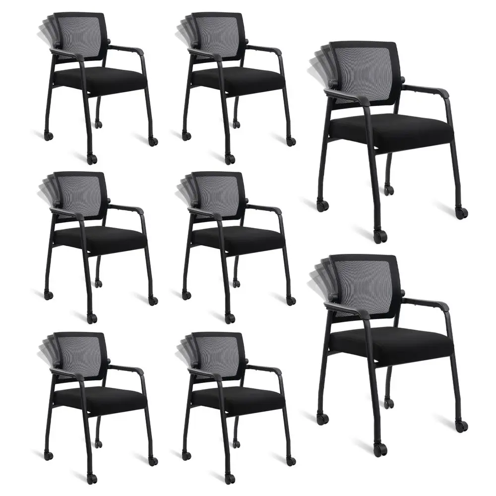 Guest Reception Chair with Adjustable Mesh Backrest and Wheels, Arm Chair with Lumbar Support and Thickened Seats Cushion, Wait
Guest Reception Chair with Adjustable Mesh Backrest and Wheels, Arm Chair with Lumbar Support and Thickened Seats Cushion, Wait