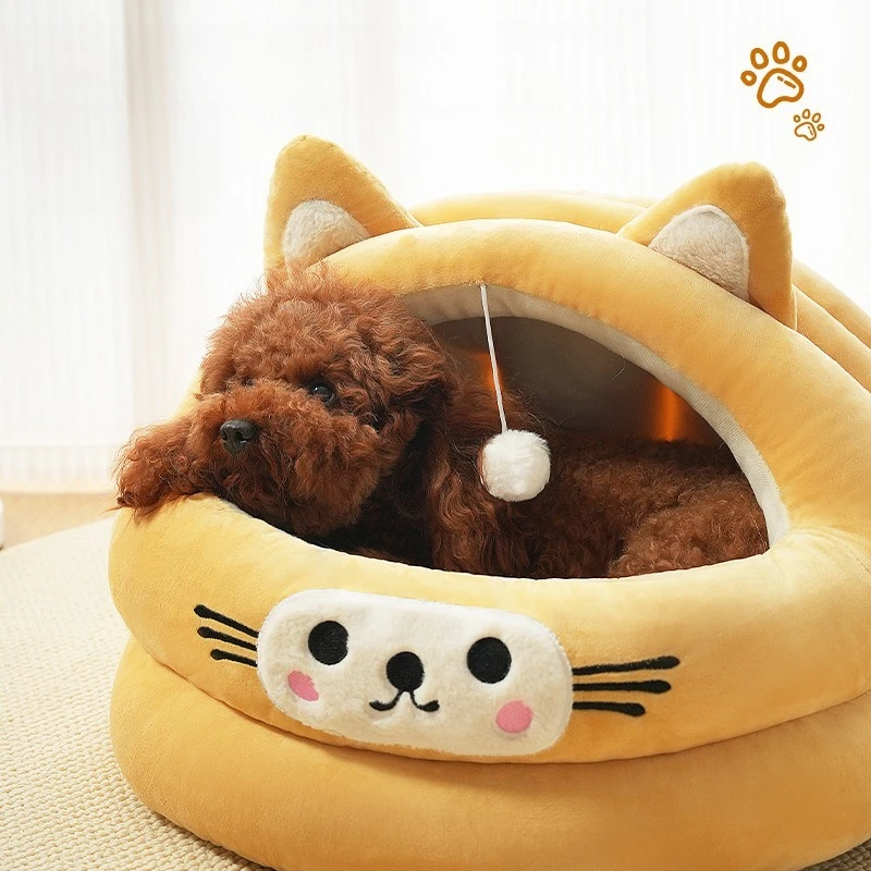 Зимняя теплая полузакрытая кровать для кошек и собак, утолщенный домик для домашних животных, всесезонный стиль принцессы
Зимняя теплая полузакрытая кровать для кошек и собак, утолщенный домик для домашних животных, всесезонный стиль принцессы