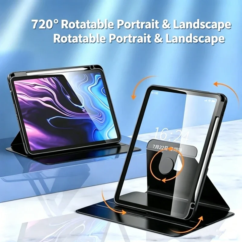 For IPad Pro 11 2024 M4 11 Inch Cover Rotation Case Stand Protect Cover Pen Slot Holder Shockproof Tablet Protective Shell
For IPad Pro 11 2024 M4 11 Inch Cover Rotation Case Stand Protect Cover Pen Slot Holder Shockproof Tablet Protective Shell