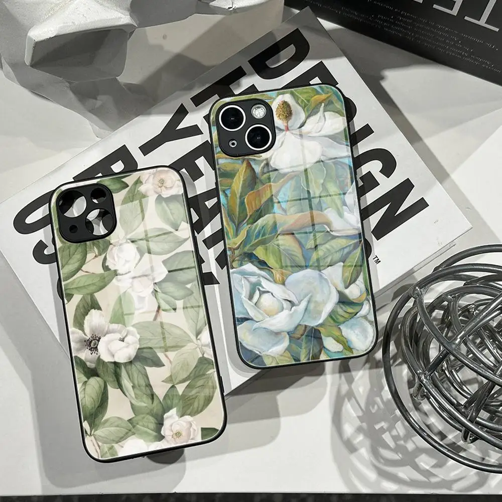 Floral Watercolor White Magnolia Phone Case Tempered Glass Shell FOR IPhone 16ProMAX 14 12 17Pro Air 15 16 Plus 13 Pro MAX Cover
Floral Watercolor White Magnolia Phone Case Tempered Glass Shell FOR IPhone 16ProMAX 14 12 17Pro Air 15 16 Plus 13 Pro MAX Cover