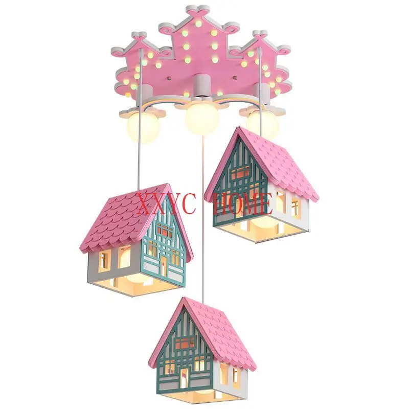 Led Children's Room Pendant Lamp Wooden Personality Pink Bedroom Light Princess Room Light
Led Children's Room Pendant Lamp Wooden Personality Pink Bedroom Light Princess Room Light