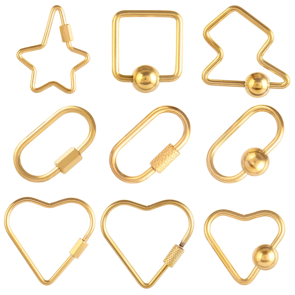 4pcs Stainless Steel Heart Screw Locks Carabiner Clasps Oval Square Carabiner Clasps for Necklace Keychain DIY Jewelry Making
4pcs Stainless Steel Heart Screw Locks Carabiner Clasps Oval Square Carabiner Clasps for Necklace Keychain DIY Jewelry Making