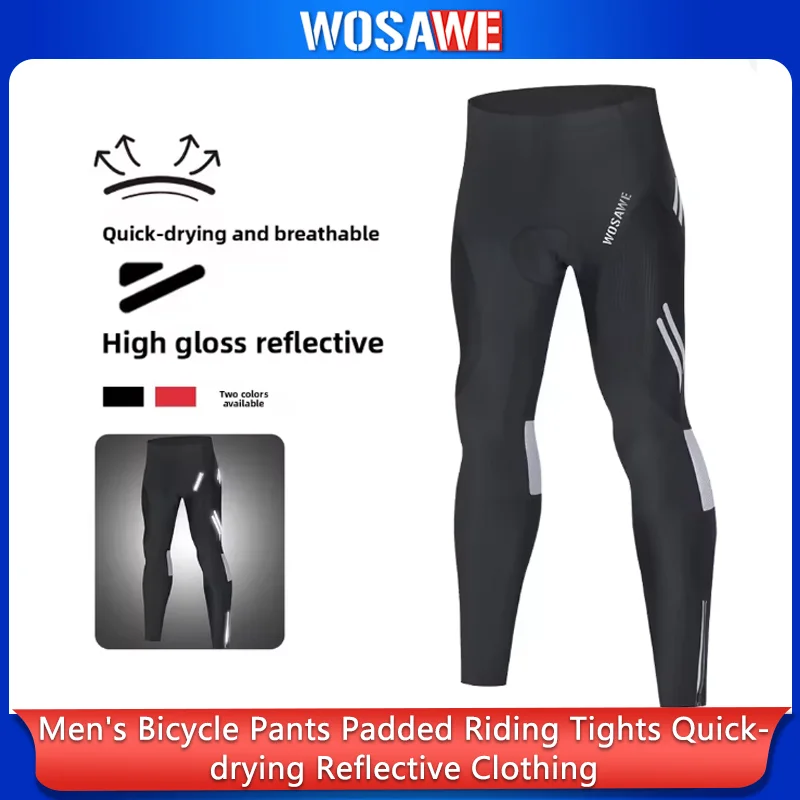 WOSAWE Men's Bike Pants Long Padded Cycling Tights MTB Pants Bicycle Leggings Outdoor Riding Quick Dry Reflective Clothing
WOSAWE Men's Bike Pants Long Padded Cycling Tights MTB Pants Bicycle Leggings Outdoor Riding Quick Dry Reflective Clothing