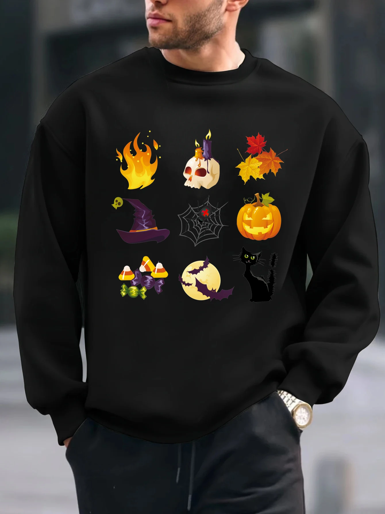 2025 топы с девятью сетками и принтами граффити на Хэллоуин, повседневная мужская толстовка с круглым вырезом, весенне-осенний удобный пуловер с капюшоном
2025 топы с девятью сетками и принтами граффити на Хэллоуин, повседневная мужская толстовка с круглым вырезом, весенне-осенний удобный пуловер с капюшоном