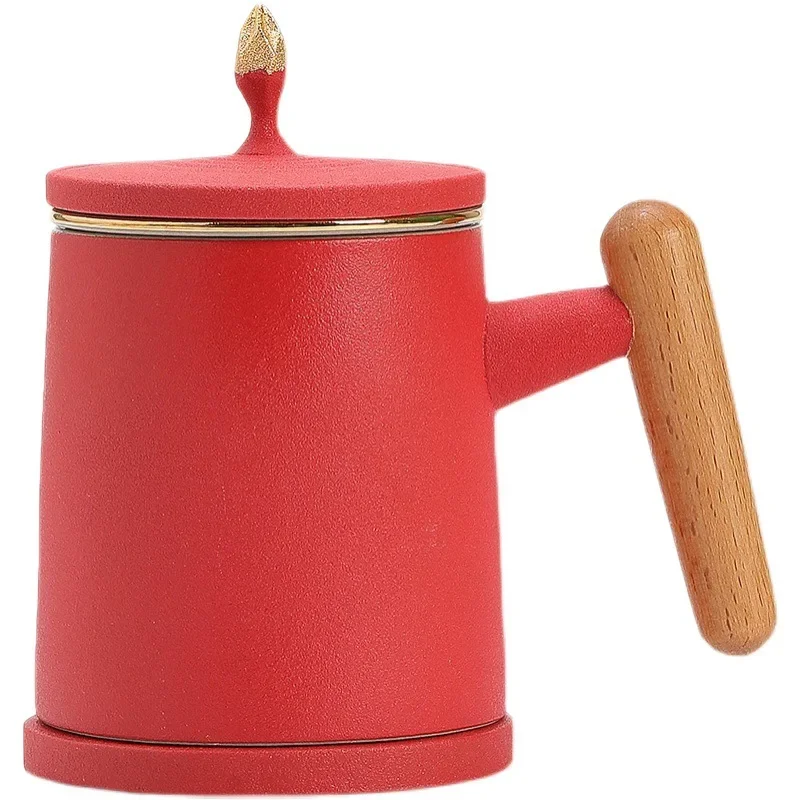 Simple personal office water cup ceramic teacup with lid filter tea cup
Simple personal office water cup ceramic teacup with lid filter tea cup