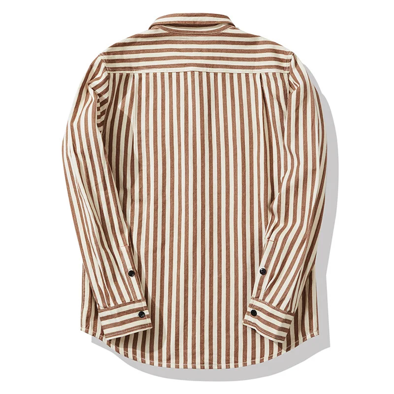 Spring Autumn Long Sleeve Striped Shirt Men American Casual Military Male Safari Style Cotton Breathable Button Up
Spring Autumn Long Sleeve Striped Shirt Men American Casual Military Male Safari Style Cotton Breathable Button Up