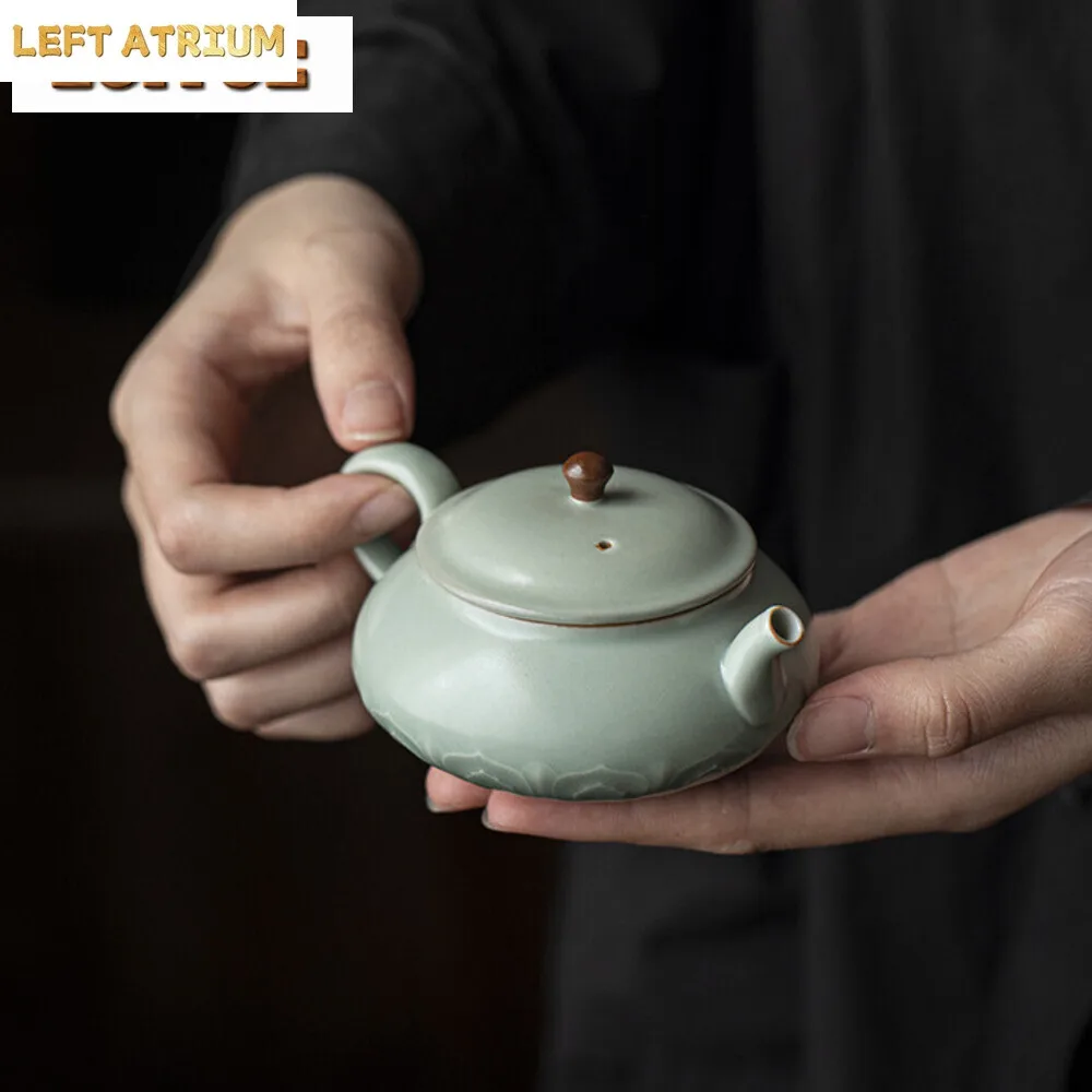 135ml Handmade Relief Banana Leaf Teapot Plum Green Flat Boat Pot Tea Maker Kettle Kung Fu Tea Services Accessories Ornaments
135ml Handmade Relief Banana Leaf Teapot Plum Green Flat Boat Pot Tea Maker Kettle Kung Fu Tea Services Accessories Ornaments