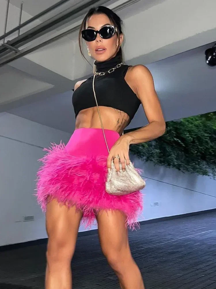 Solid Color Festival Clothing Latin Women High Waist Kpop Stage Skirts Jazz Costume Feather Dance Female Music Pole Skirt
Solid Color Festival Clothing Latin Women High Waist Kpop Stage Skirts Jazz Costume Feather Dance Female Music Pole Skirt
