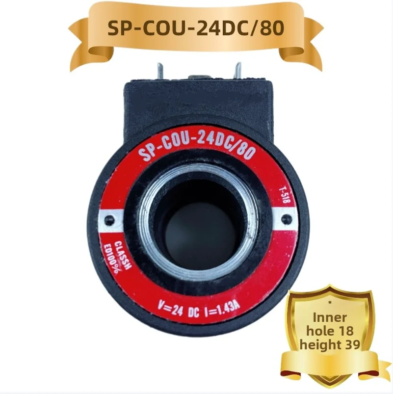 Hydraulic valve coil inner hole 18, height 39 SP-COU-24DC/80-12DC/80 SP-COI-230/50 SP-COI-230/50/60/80
Hydraulic valve coil inner hole 18, height 39 SP-COU-24DC/80-12DC/80 SP-COI-230/50 SP-COI-230/50/60/80