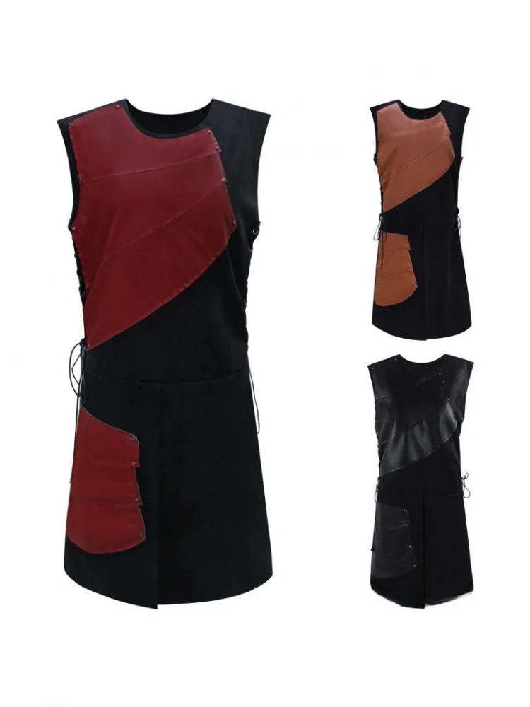 Men's Halloween Sleeveless Side-Tied round Neck Splice Medieval Cosplay Costume Vintage Stage Set Traditional Chinese Perform...
Men's Halloween Sleeveless Side-Tied round Neck Splice Medieval Cosplay Costume Vintage Stage Set Traditional Chinese Perform...