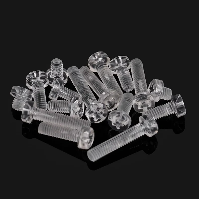 M2-M8 Clear Acrylic Screws / Transparent PC Phillips Round Head Screws - Non-Conductive Plastic Screws for Electronics & DIY
M2-M8 Clear Acrylic Screws / Transparent PC Phillips Round Head Screws - Non-Conductive Plastic Screws for Electronics & DIY