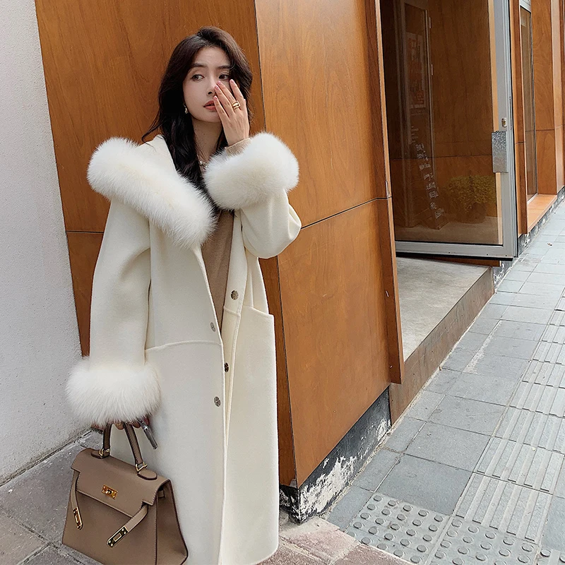 2023 Woolen fur,New Women real fur woolen coats Vintage Mustard Color Luxury New Real Fur Hooded X-long Oversize woolen coats O
2023 Woolen fur,New Women real fur woolen coats Vintage Mustard Color Luxury New Real Fur Hooded X-long Oversize woolen coats O