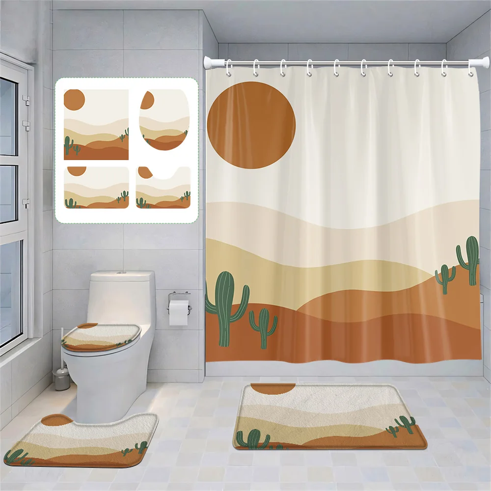 Four-Piece Set Morandi Bathroom Decorative suit Abstract Art Shower Curtain Non-Slip Floor Mat Toilet Mat home decoration
Four-Piece Set Morandi Bathroom Decorative suit Abstract Art Shower Curtain Non-Slip Floor Mat Toilet Mat home decoration