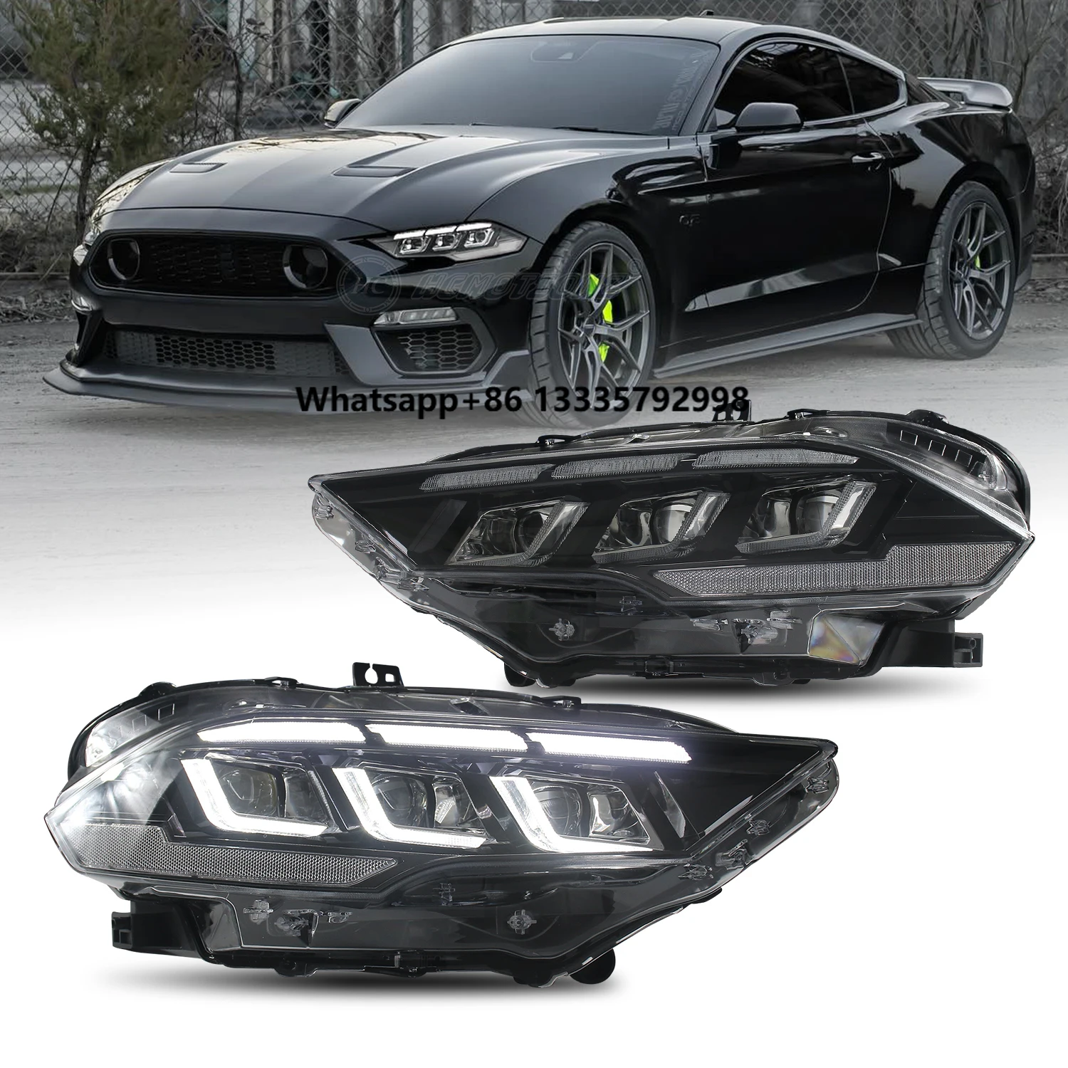 HCMOTIONZ Factory Car Front Lamps Assembly 2018-2022 GT DRL Start up Animation High Quality LED Head Lights for Ford Mustang
HCMOTIONZ Factory Car Front Lamps Assembly 2018-2022 GT DRL Start up Animation High Quality LED Head Lights for Ford Mustang