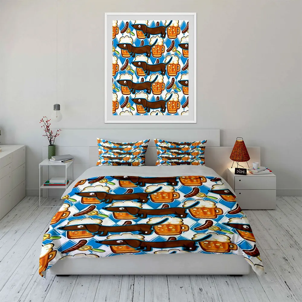 "Dachshund Beer Party Décor Set" Bedding Set with 1 Duvet Cover 2 Pillowcases Single Double King Queen, Gift
"Dachshund Beer Party Décor Set" Bedding Set with 1 Duvet Cover 2 Pillowcases Single Double King Queen, Gift