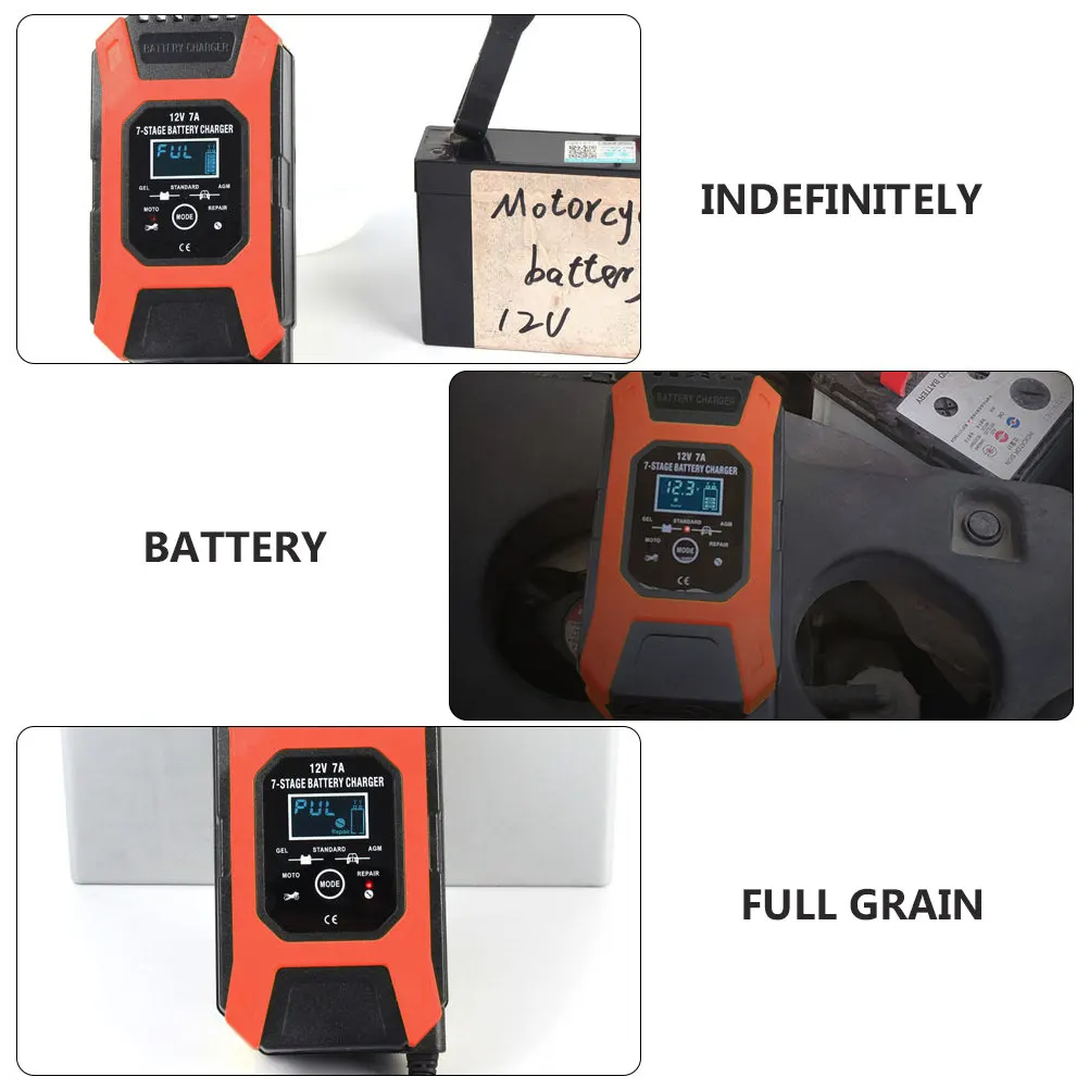 12V 7A Car Battery Charger 7-Stage Digital Display Battery Maintainer Repair Auto Vehicle Motorcycle Accumulator
12V 7A Car Battery Charger 7-Stage Digital Display Battery Maintainer Repair Auto Vehicle Motorcycle Accumulator